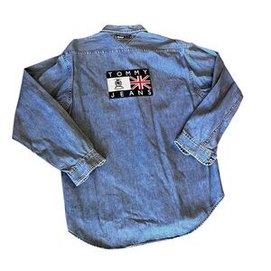 Tommy Hilfiger Men's Denim Shirt - Blue